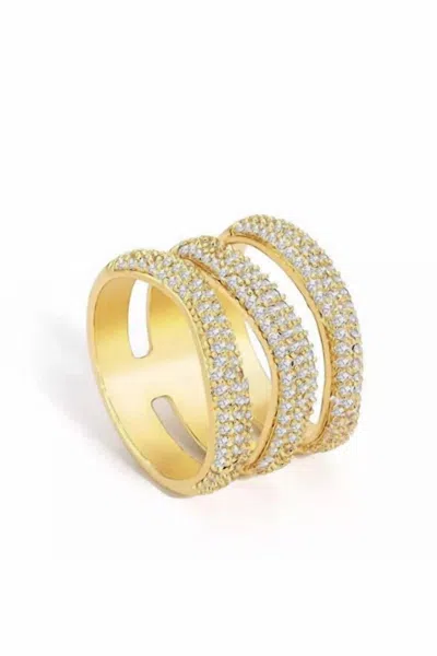 Sahira Women's Elle Pave Ring In Gold In Silver