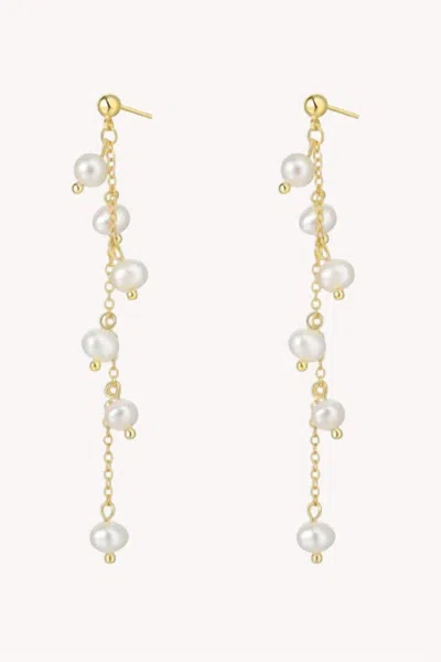 Sahira Women's Everly Pearl Drop Earring In Gold