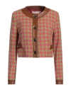 Sahoco Woman Jacket Magenta Size M Cotton, Polyester, Elastane