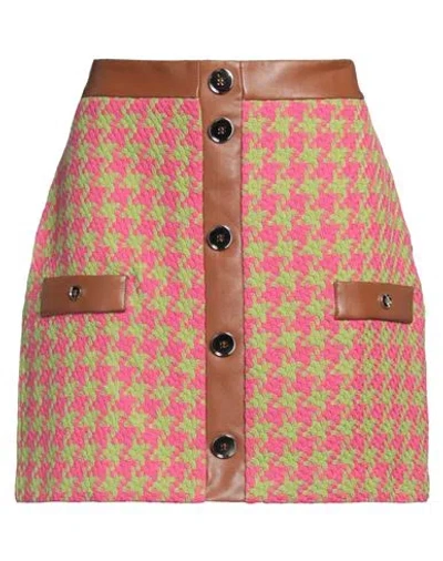 Sahoco Woman Mini Skirt Magenta Size L Cotton, Polyester, Elastane