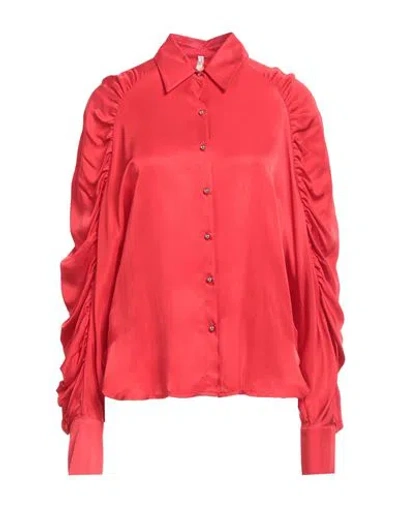 Sahoco Woman Shirt Red Size M Tencel