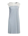 Sahza Woman Mini Dress Light Blue Size 8 Viscose, Polyamide In Blue