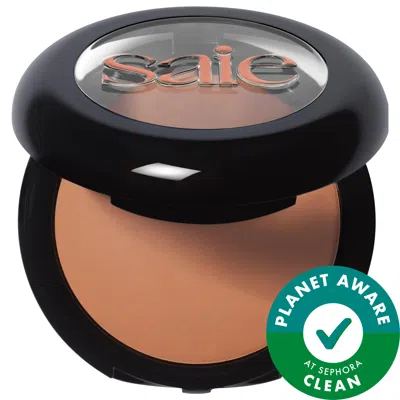 Saie Supersuede Radiant Talc-free Baked Powder Bronzer Amalfi 0.28 Oz/8 G In Blue