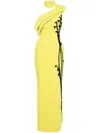 Saiid Kobeisy One-shoulder-abendkleid Mit Perlendetail In Grün