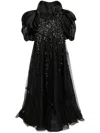 Saiid Kobeisy Organza-abendkleid Mit Perlenverzierung In Schwarz