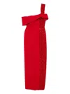 Saiid Kobeisy Beaded Crepe Gown In Red