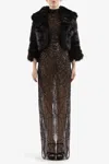 Saiid Kobeisy Cropped Faux-fur Jacket In Multi