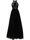 Saiid Kobeisy Beaded Halterneck Gown In Black