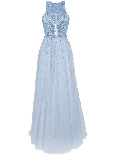Saiid Kobeisy Beaded Halterneck Gown In Multi