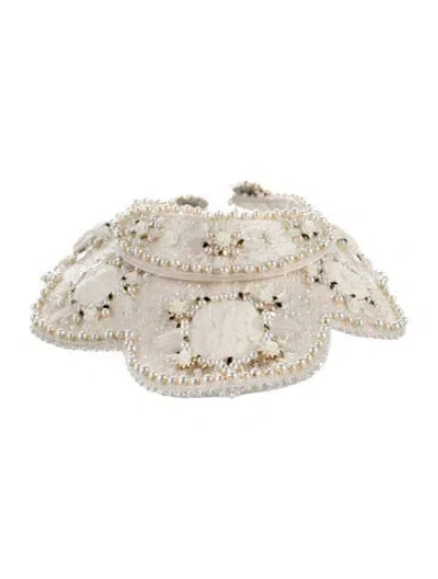 Pre-owned Saiid Kobeisy Beaded Headband In Neutral