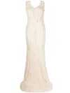 Saiid Kobeisy Beaded Open-back Mermaid Gown In White