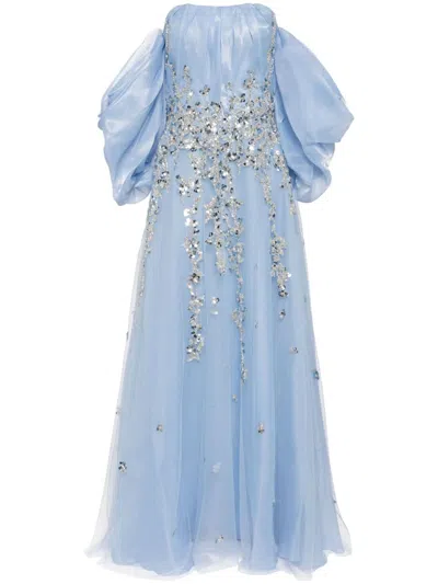 SAIID KOBEISY BEADED ORGANZA GOWN
