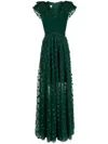 Saiid Kobeisy Beaded Tulle Dress With Polka Dots In Green