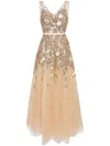 Saiid Kobeisy Beaded Tulle Gown In Nude