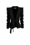 Saiid Kobeisy Tailored Crepe Jacket In Black