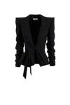 Saiid Kobeisy Tailored Crepe Jacket In Black