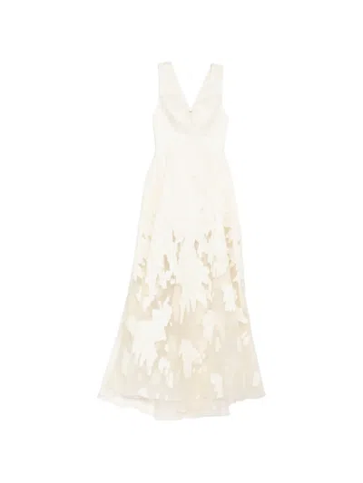 Saiid Kobeisy Brocade Dress In Neutral