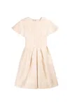 Saiid Kobeisy Brocade Flared Knee Length Dress In Neutral