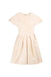 Saiid Kobeisy Brocade Flared Knee Length Dress In Neutrals