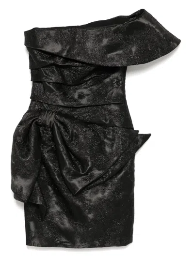 Saiid Kobeisy Brocade Mini Dress In Black