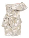 Saiid Kobeisy Brocade Short Dress In Neutral