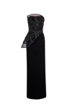 Saiid Kobeisy Canton Crepe Gown In Black