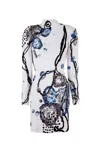 Saiid Kobeisy Beaded Crepe Mini Dress In Multi