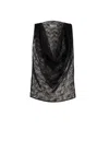 Saiid Kobeisy Chic Draped Lace Top In Black