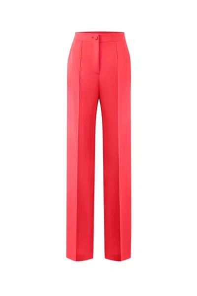 Saiid Kobeisy Coral Straight Pants In Red
