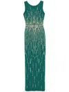 Saiid Kobeisy Crepe Beaded Dress In Green