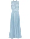 Saiid Kobeisy Crepe Georgette Dress In Blue