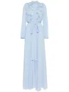 Saiid Kobeisy Crepe Georgette Embroided Flowers Kaftan