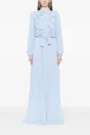 Saiid Kobeisy Crepe Georgette Embroided Flowers Kaftan In Multi