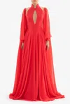 Saiid Kobeisy Crepe Georgette Long Dress In Multi