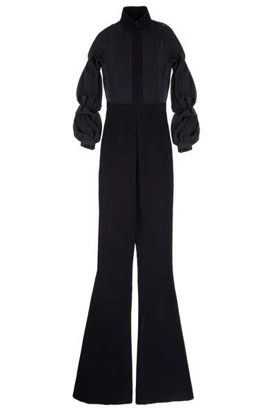 Saiid Kobeisy Crepe Jumpsuit In Black