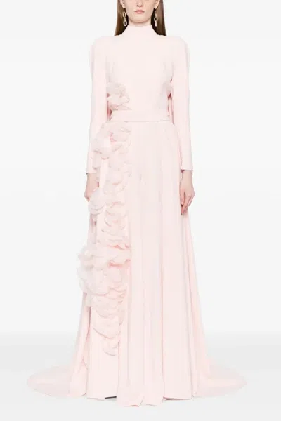 Saiid Kobeisy Organza-flowers Kaftan Maxi Dress In Multi