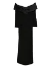 Saiid Kobeisy Crepe Midi Dress In Black