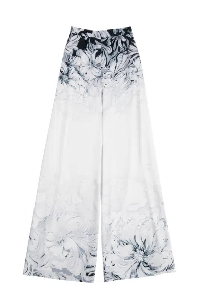 Saiid Kobeisy Crepe Printed, Flared Pants