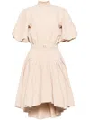 Saiid Kobeisy Crepe Short Dress In Neutrals