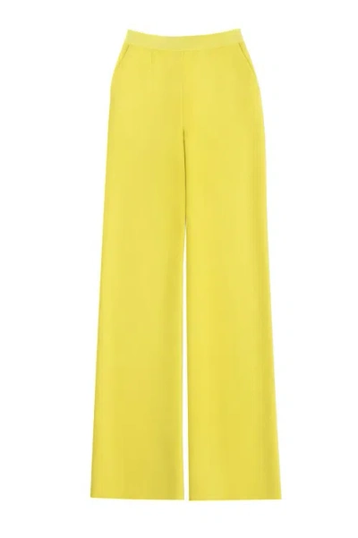Saiid Kobeisy Crepe Straight Fit, Classic Pants In Yellow