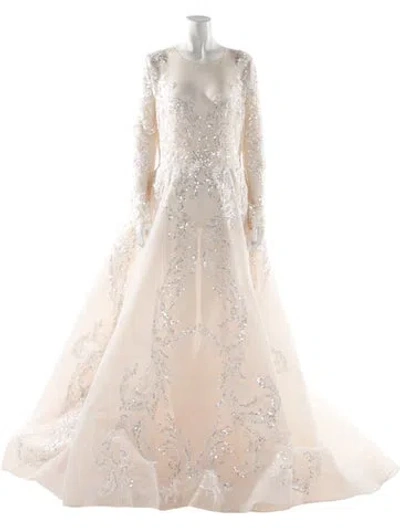 Pre-owned Saiid Kobeisy Crew Neck Long Dress W/ Tags In White