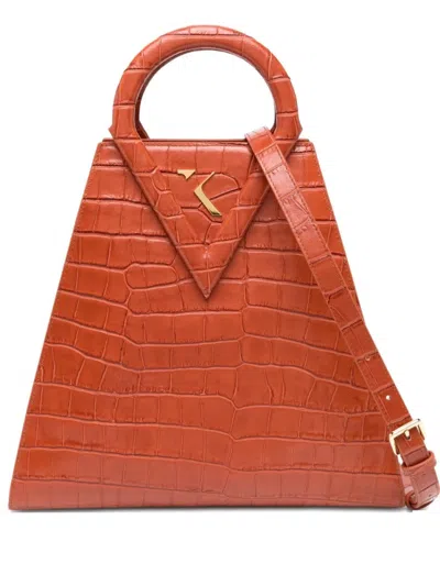 SAIID KOBEISY CROCODILE PATTERN STRUCTURED BAG