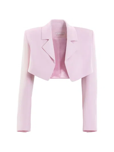 Saiid Kobeisy Cropped Blazer In Pink