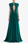 Saiid Kobeisy Crystal Embellished Long Dress In Multi
