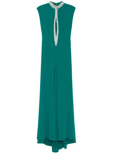 Saiid Kobeisy Crystal-embellished Dress In Green
