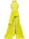 Saiid Kobeisy Detachable Overskirt Sleeveless Jumpsuit In Grün