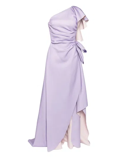 Saiid Kobeisy Draped Flared Dress In Neutral