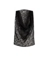 Saiid Kobeisy Chic Draped Lace Top In Black