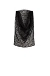 Saiid Kobeisy Chic Draped Lace Top In Black