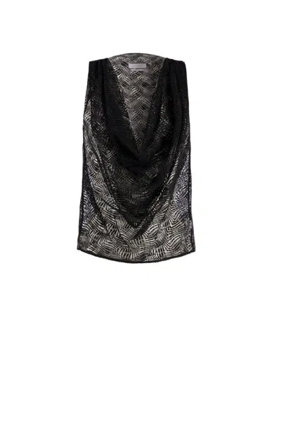 SAIID KOBEISY DRAPED LACE TOP